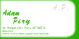 adam piry business card